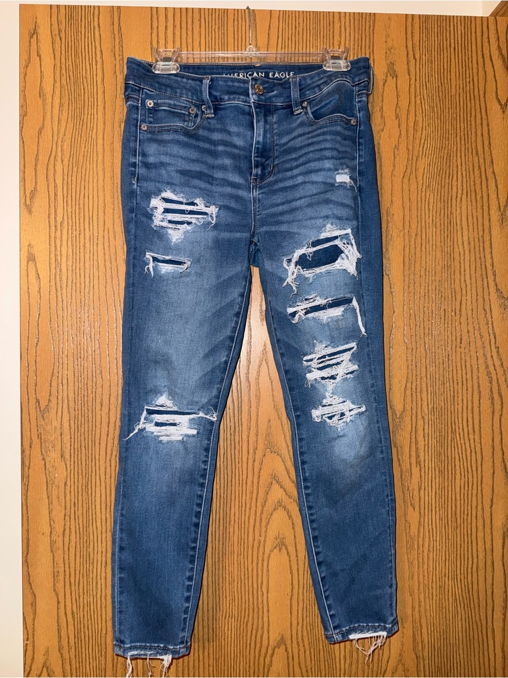 High Rise Distressed Skinny Jean